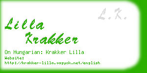 lilla krakker business card